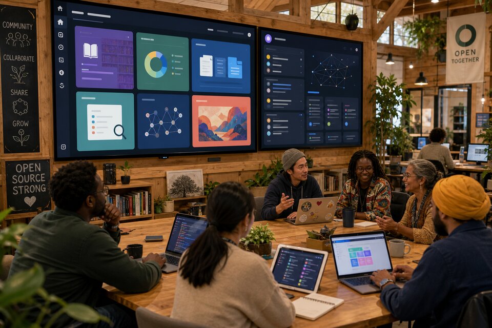 Open dashboards linking library, finance, research and community knowledge